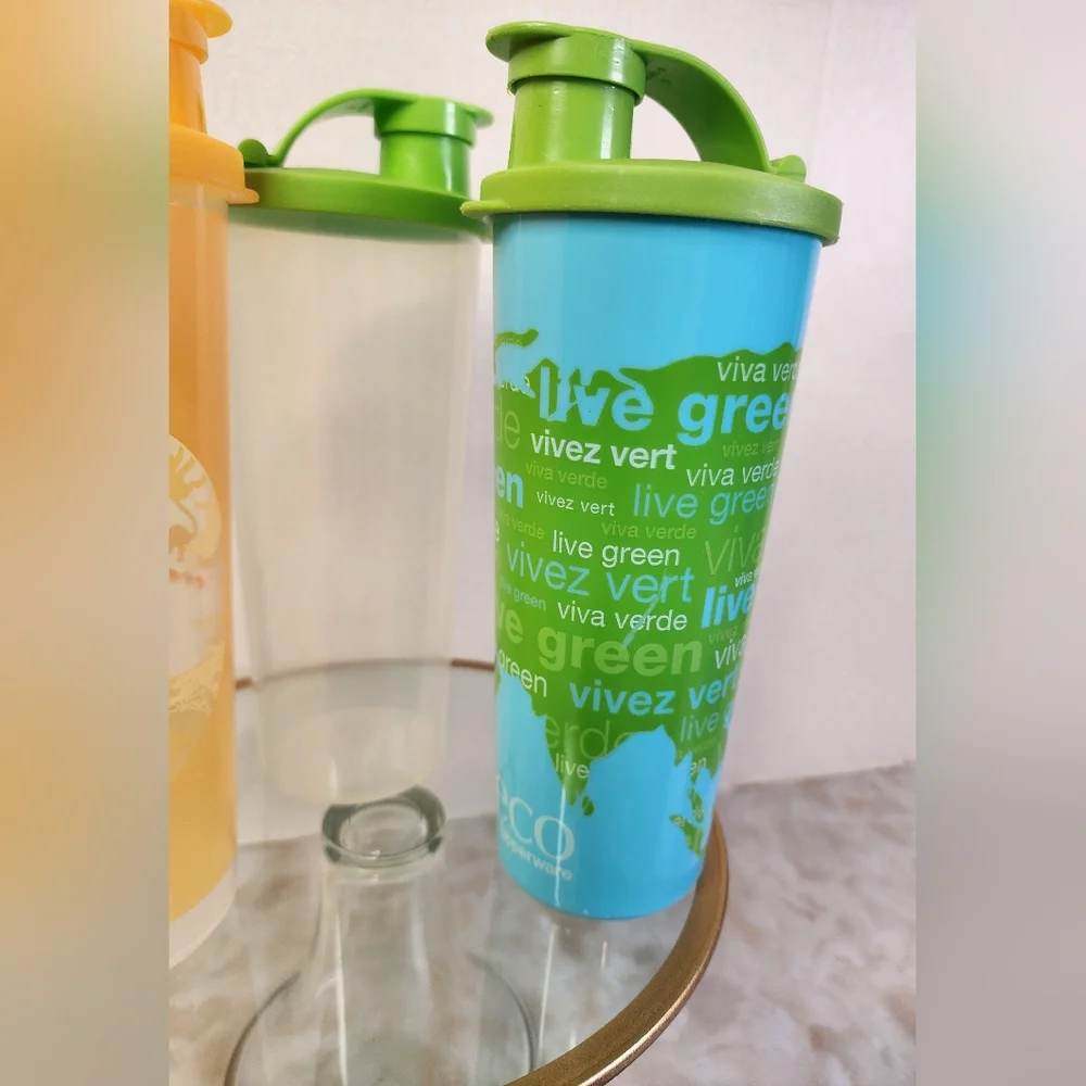 Set of Three Eco-Friendly Tupperware Tumblers - Picture 2 of 3